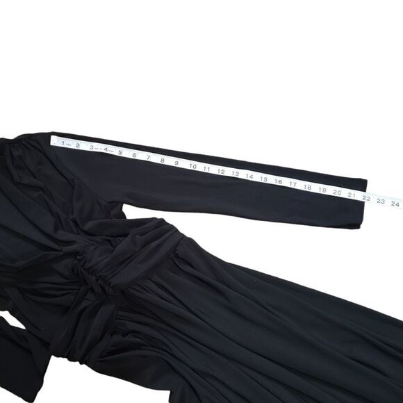 KOH KOH Black Ruched Long Gown MEDIUM - Picture 10 of 16